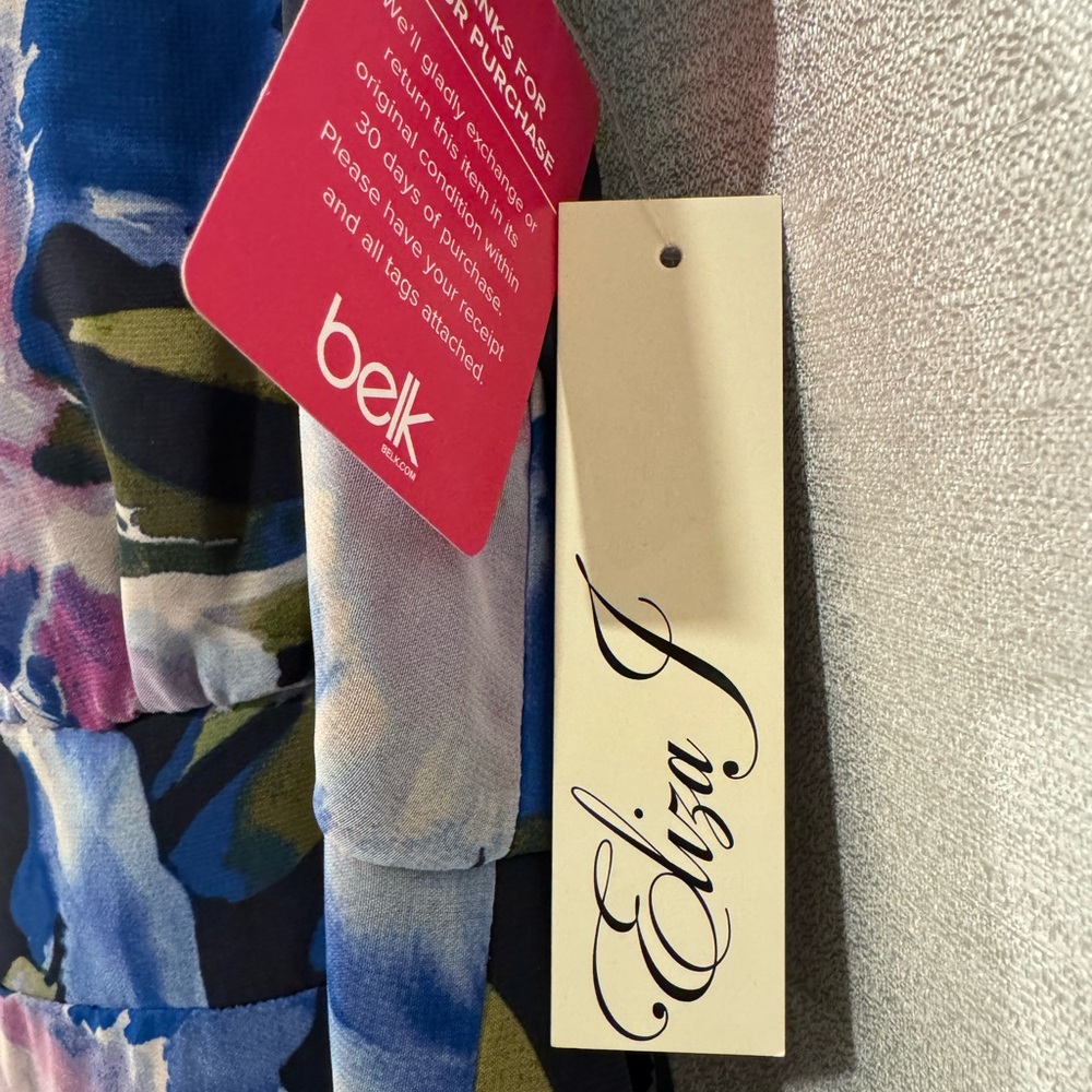 Eliza J NWT Navy Floral Maxi Dress - Picture 7 of 8